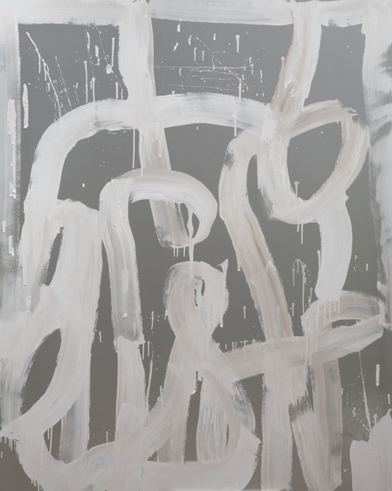 Bouquet Toss 3, 2010, oil on aluminum, 60x48 in